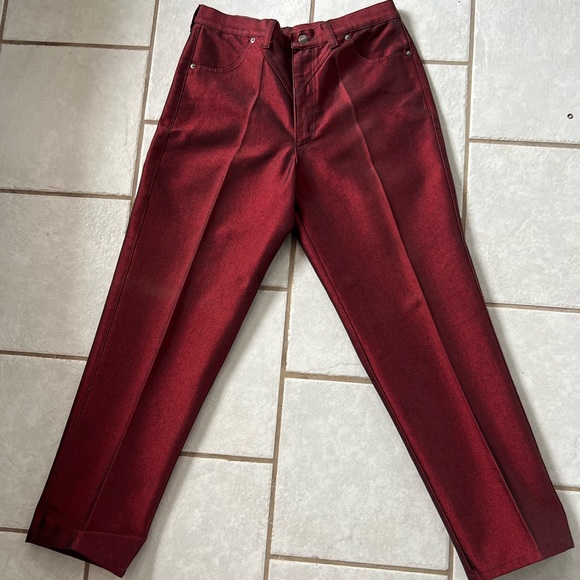 Metallic Red Rough Rider Jeans - Picture 5 of 6